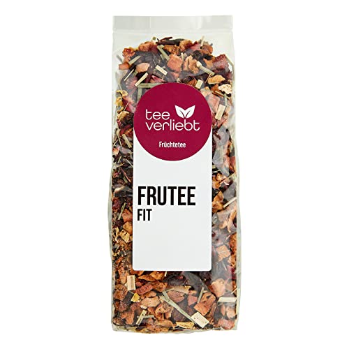 teeverliebt Loser Früchtetee Frutee Fit 200 g I Früchtetee lose I belebend-frische Tee-Mischung mit aus Apfel Hagebutte Hibiskus Orange und Zitrone I Früchtetee lose 200g von teeverliebt