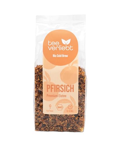 teeverliebt – Pfirsich Bio Cold Brew | 100g | Premium Bio Eistee von teeverliebt