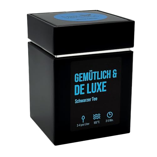 teeverliebt - Winter Edition Gemütlich & de Luxe Geschenkdose Schwarz- und Früchtetee 70 g | loser Schwarztee | leckere Tee-Mischung ideal als Geschenk zu Weihnachten von teeverliebt