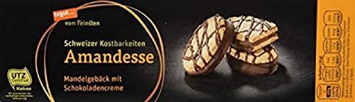 tegut... vom Feinsten Amandesse, Mandelgebäck mit Schokoladencreme, 1 x 125g von tegut… vom Feinsten