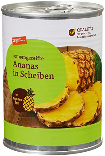 tegut… Ananas Scheiben in Saft, 0,58 l von tegut…