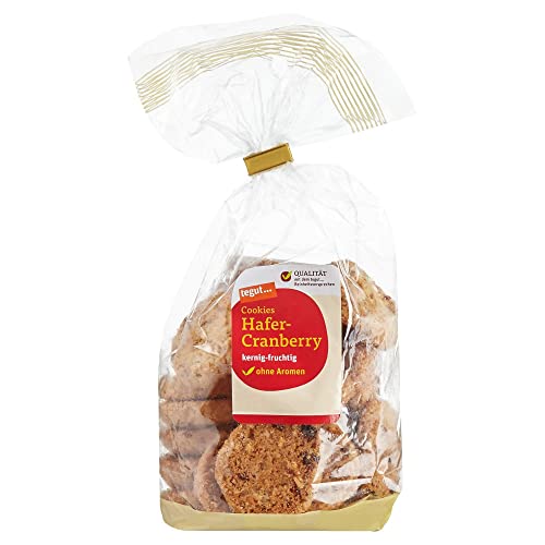 tegut... Cookies Hafer-Cranberry, Mürbegebäck, 1 x 200 g von tegut…