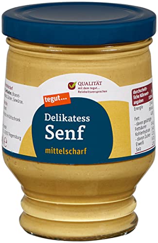 tegut... Delikatess-Senf mittelscharf im Glas, 1 x 250 g von tegut…