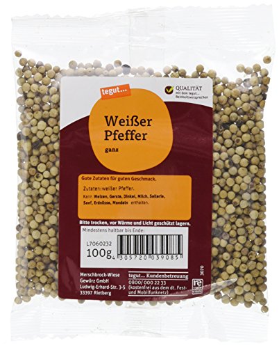 tegut... Weißer Pfeffer ganz, 1 x 100 g von tegut…