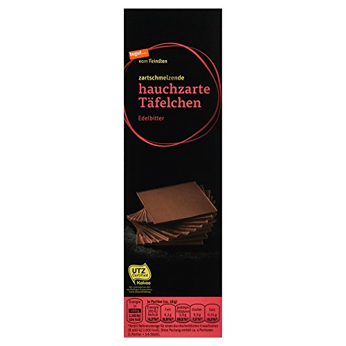 tegut... vom Feinsten Hauchzarte Täfelchen Edelbitter, 1 x 75g von tegut…