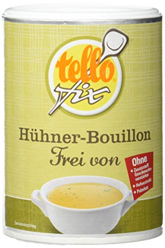 tellofix Hühner-Bouillon Frei von - ohne Geschmacksverstärker und ohne Farb- und Konservierungsstoffe - glutenfrei, laktosefrei - 1 x 231 g von tellofix