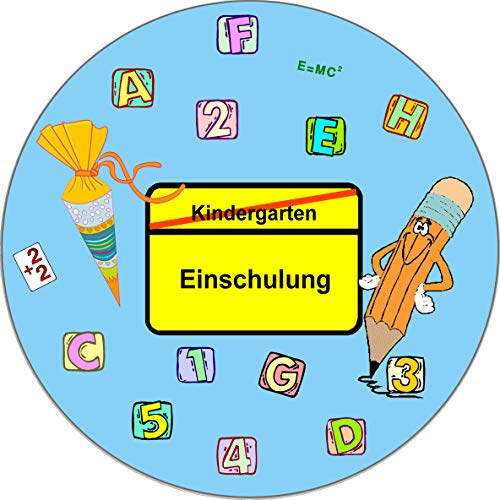 Essbarer Tortenaufleger Einschulung in Blau // Tortendeko Schule // Erster Schultag (Zuckerpapier) von tolle-tortenaufleger