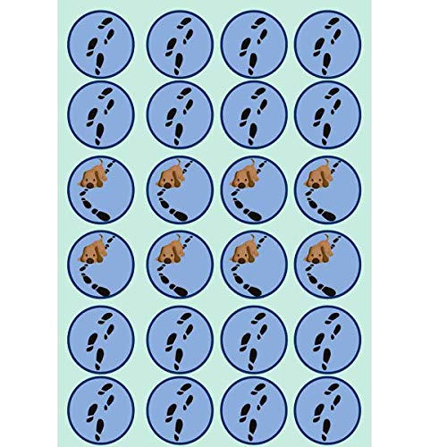 Muffinaufleger Fußspuren zum Selbstausschneiden 24St. // Muffinaufleger für den Detektivgeburtstag von tolle-tortenaufleger