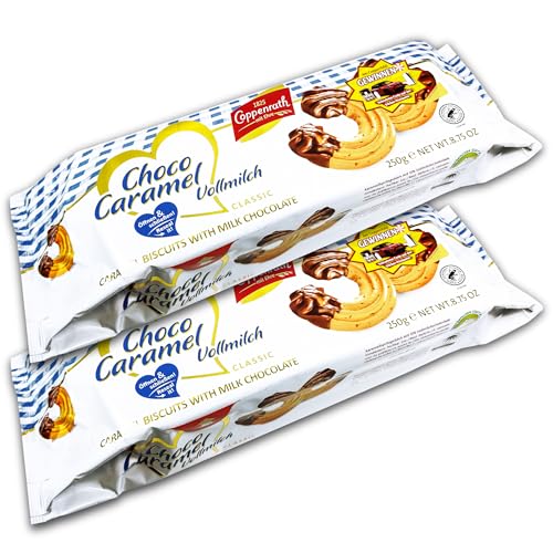 2 er Pack Coppenrath Classic Choco Caramel Vollmilch 2 x 250g Karamellspritzgebäck mit Vollmilch-Schokolade von topDeal