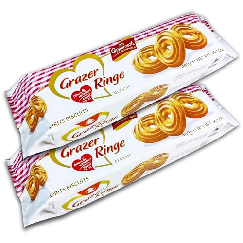 2 er Pack Coppenrath Classic Grazer Ringe 2 x 400g Zartes Spritzgebäck von topDeal