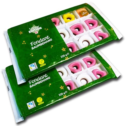 2 er Pack Fondant-Baumbehang 2 x 225 g Winter Edition von topDeal