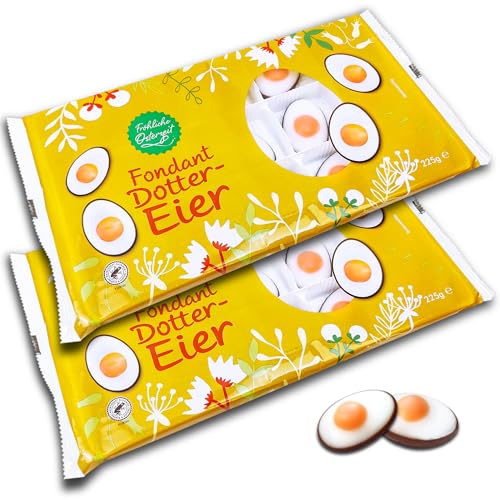 2 er Pack Fondant Dotter-Eier 2 x 15 Eier 2 x 225g Ostereier von topDeal