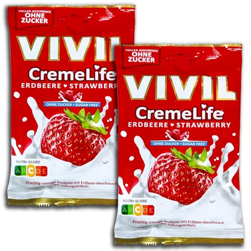 2 er Pack Vivil CremeLife Erdbeere ohne Zucker2 x 110g von BFYSYO