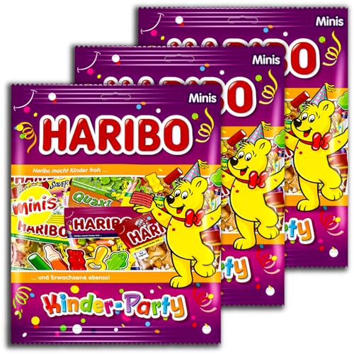 3 er Pack Haribo Kinder-Party MinisXXL Tüte 3 x 250 g von Zeelec