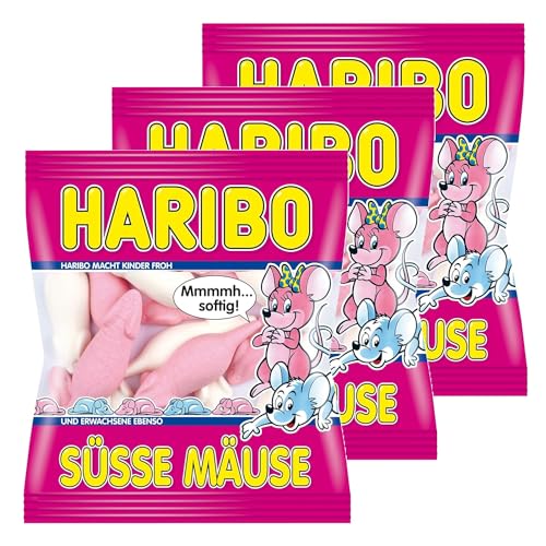 3 er Pack Haribo Süße Mäuse 3 x 175g Schaumzucker-Mäuse von topDeal