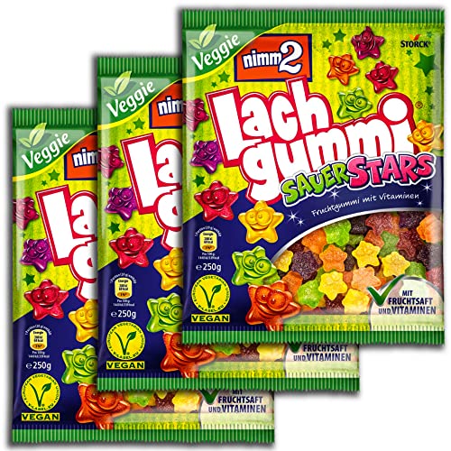 3 er Pack Lachgummi SauerStars 3 x 250g von topDeal