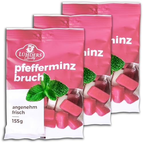 3 er Pack Lühders Pfefferminz-Bruch 3 x 155g von Zeelec