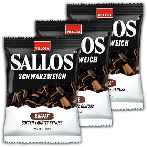 3 er Pack Sallos Schwarzweich Kaffee 3 x 200g Weichlakritz mit Kaffeegeschmack von topDeal