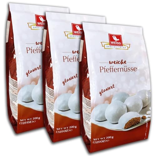 3 er Pack Weiss Pfeffernüsse 3 x 200g Lebkuchen von FOXCUP