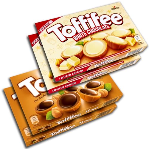 4 er Pack Toffifee 2 x 125 g White +2x 125 g Caramel Toffifee von topDeal