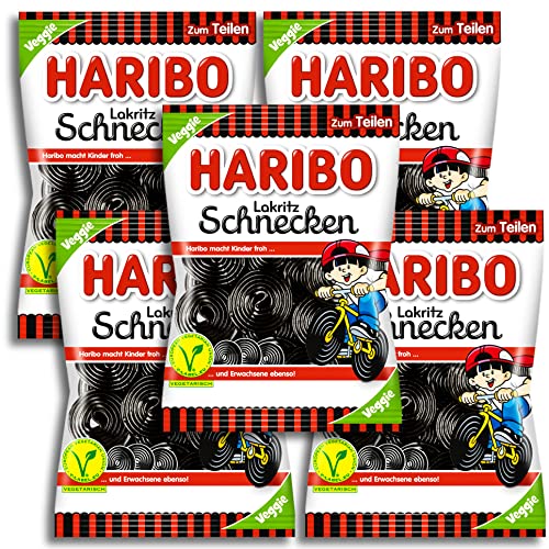 5 er Pack Haribo Lakritz Schnecken veggie 5 x 175g von The Great Canadian Tea