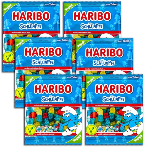 6 er Pack Haribo Die Schlümpfe klein veggie 6 x 175g von topDeal