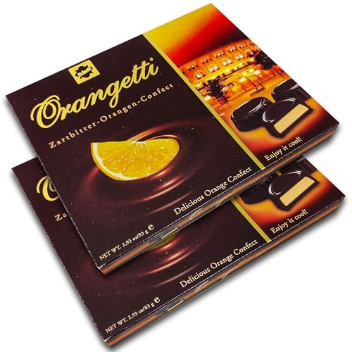 TOPDeal 2 er Pack Eichetti Orangetti Zartbitter-Orangen-Confect 2x 83g Konfekt von topDeal