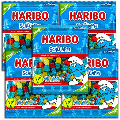 5 er Pack Haribo Schlümpfe, Fruchtgummi 5 x 175g von topdeal