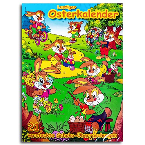 Lustiger Osterkalender mit Schokolade, Schoko Osterhasen Kalender von topdeal