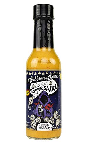 Torchbearer Garlic Reaper Sauce – Extrem scharf mit Carolina Reaper & intensivem Knoblauch | Ohne Extrakte, 100% natürlich, vegan & glutenfrei | Perfekt für Pizza, Pasta, Tacos & BBQ | 142g von torchbearer sauces