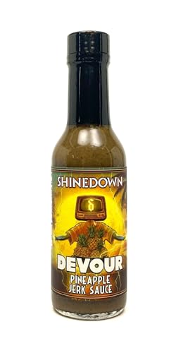 Torchbearer Shinedown Devour Pineapple Jerk Sauce – 142g – Tropische Ananas trifft auf würzige Schärfe | 100% natürliche Zutaten, vegan, ohne Extrakte | Mittlere Schärfe, ideal für Marinaden, Gegrillt von torchbearer sauces