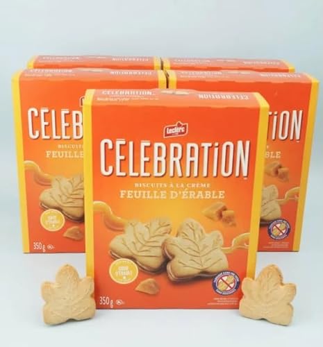 Packung mit 5 Maple Leaf Cream Cookies - Mit reinem Ahornsirup - 5 x 350 g - Les Trésors d'érable von trésors d'érable