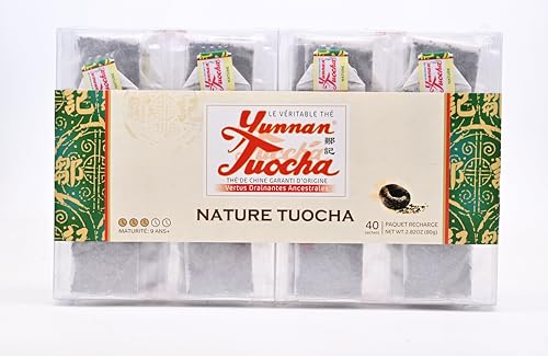 Yunnan Tuocha - Natürlicher Tuocha Tee - 40 Teebeutel (1er Pack x 40) - 80g - Tee aus China mit Garantierter Herkunft(Version 1978-2015) von tuocha