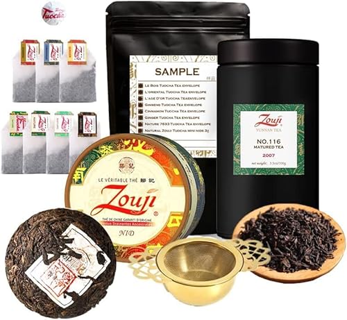 Yunnan Tuocha - Nature Tuocha Tea Preisgekröntes Teeprobenpaket - 100 g Nest & 7 Teebeutel & 100 g loser Tee von tuocha