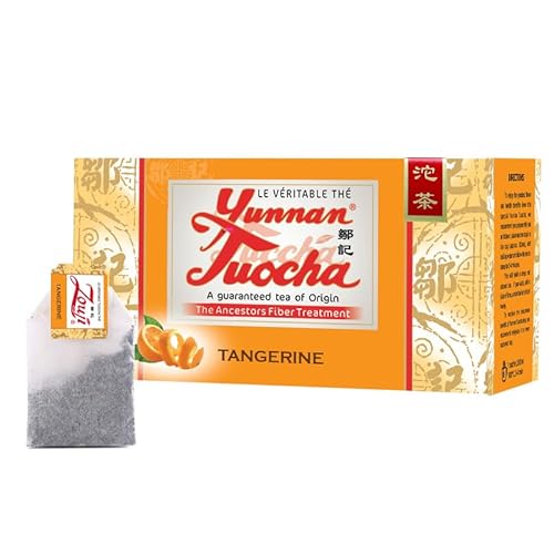 Yunnan Tuocha Zouji - Mandarinen Tuocha Tee - 20 Teebeutel (1er Pack x 20) - 40g - Tee aus China mit Garantierter Herkunft von tuocha