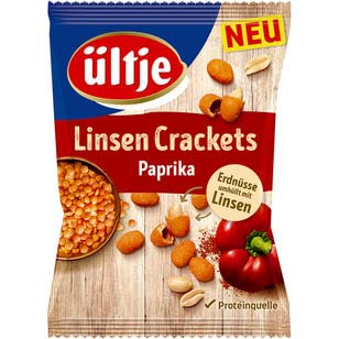 Ültje Linsen Crackets Paprika, 12er Pack (12 x 110g) von ültje