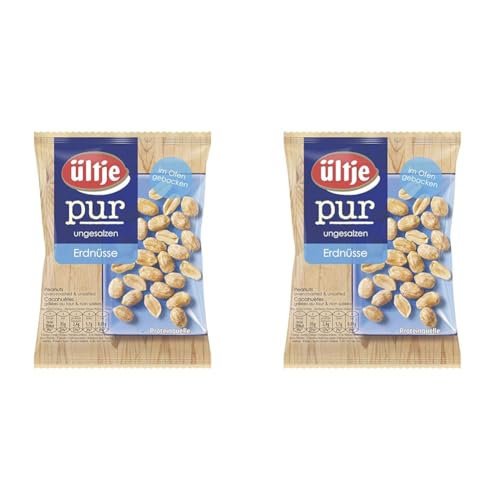 ültje pur Erdnüsse, im Ofen gebacken & ungesalzen, 200g (Packung mit 2) von ültje