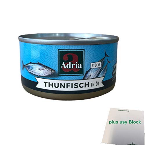 Adria Thunfisch-Stücke in Öl (185g Dose) + usy Block von usy