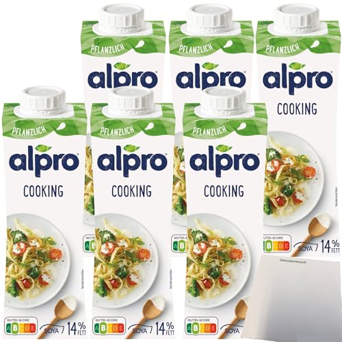 Alpro Soja Cuisine zum Kochen 6er Pack (6x250ml Packung) + usy Block von usy