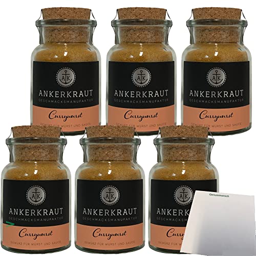 Ankerkraut Currywurst Gewürzmischung 6er Pack (6x90g Glas) + usy Block von usy