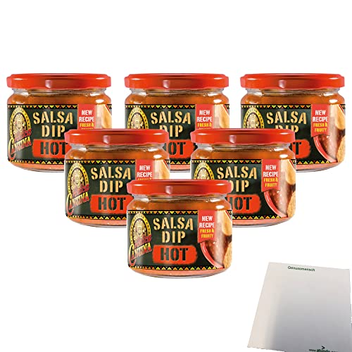 Antica Cantina Hot Salsa Dip 6er Pack (6x300g Glas) + usy Block von usy