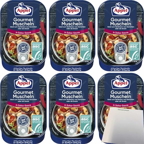 Appel Gourmet Muscheln in Salsa-Sauce 6er Pack (6x100g Dose) + usy Block von usy