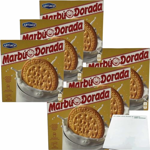 Artiach Marbu Dorada Galletas Spanische Kekse 6er Pack (6x600g Packung) + usy Block von usy