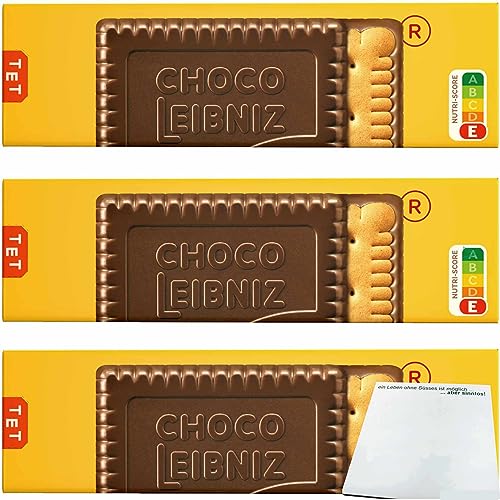 Bahlsen Leibniz Keks Choco Edelherb 3er Pack (3x125g Packung) + usy Block von usy