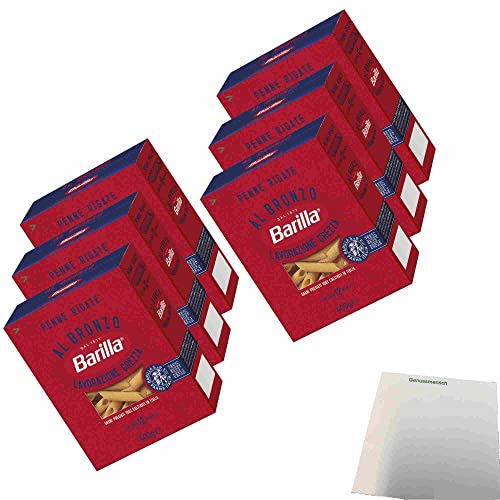 Barilla Al Bronzo Penne Rigate 6er Pack (6x400g Packung) + usy Block von usy