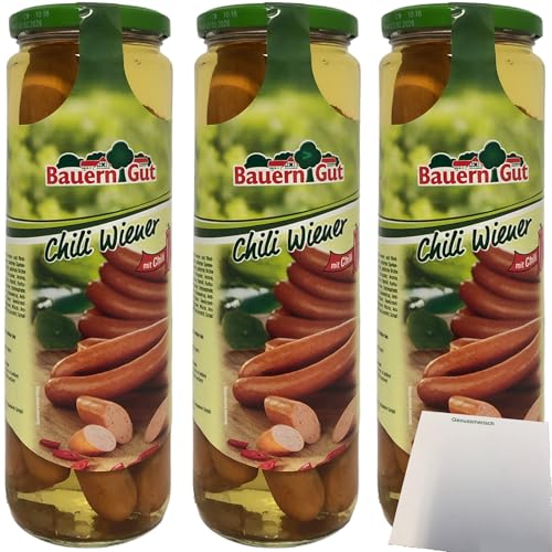 Bauerngut Chiliwiener Wienerwürstchen 3er Pack (3xATG 300g) + usy Block von usy