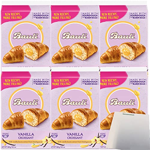 Bauli Capriccio alla Crema Croissants mit Vanillefüllung 6er Pack (6x300g Packung) + usy Block von usy