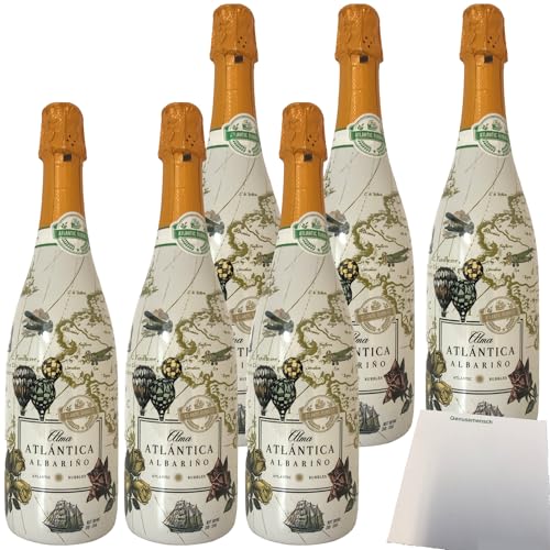 Bubbles Alma Atlantica Schaumwein Albarino weiss 7% Vol. 6er Pack (6x0,75L Flasche) + usy Block von usy