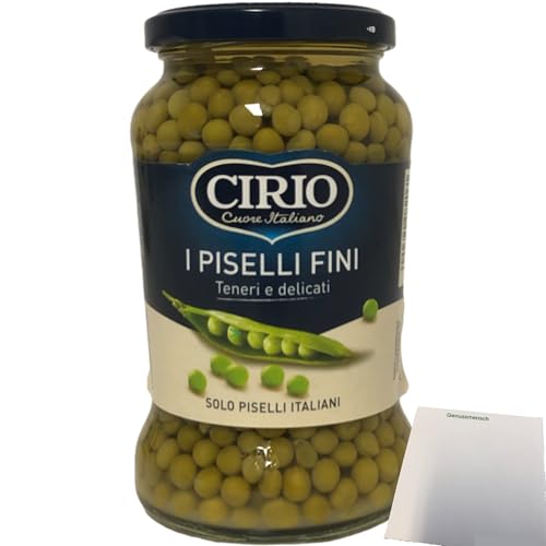 Cirio I Piselli Fini feine Erbsen (1x240g ATG Glas) + usy Block von usy