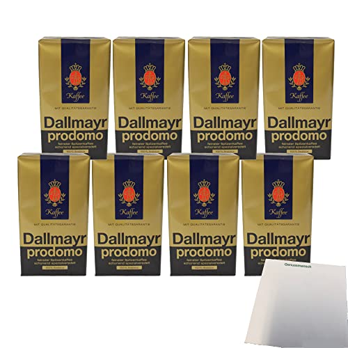 Dallmayr prodomo Feinster Spitzenkaffee 100% Arabica 8er Pack (8x500g Packung) + usy Block von usy